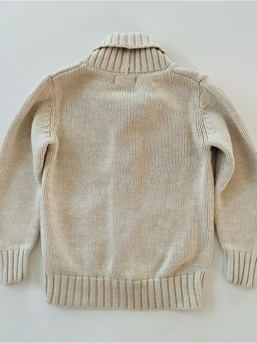 Old Navy 4T Toddler Boy Cream Shawl Collar Cardigan Sweater Fair Isle Holiday